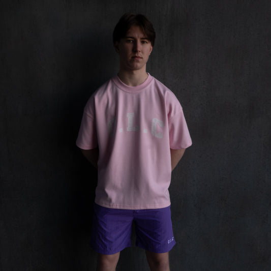 REFLECTIVE LOGO TEE - PINK
