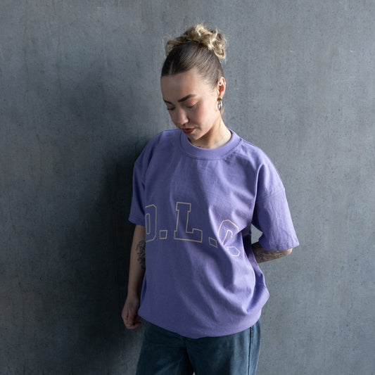 BASIC LOGO TEE - LILAC ( ACID WASHED )