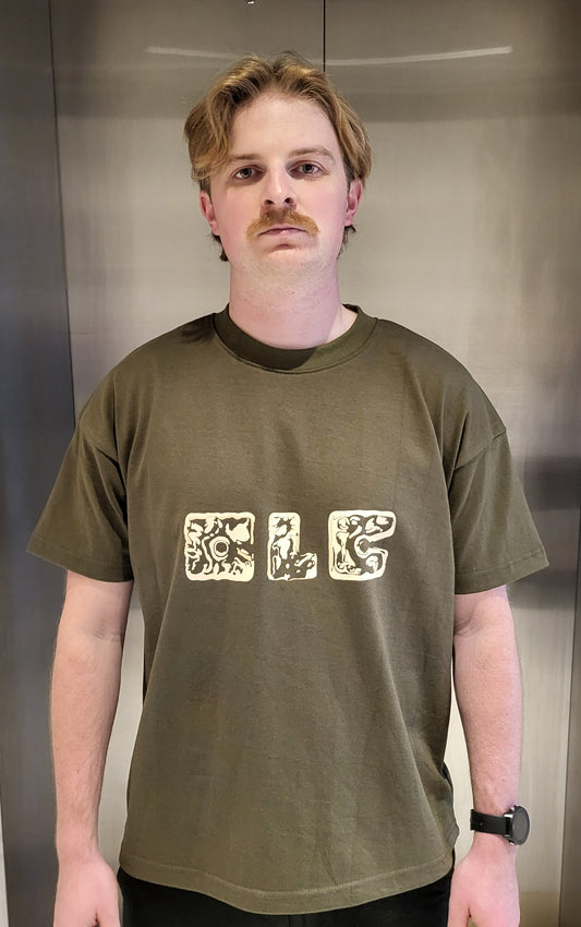TRIPPY LOGO TEE " KHAKI GREEN "