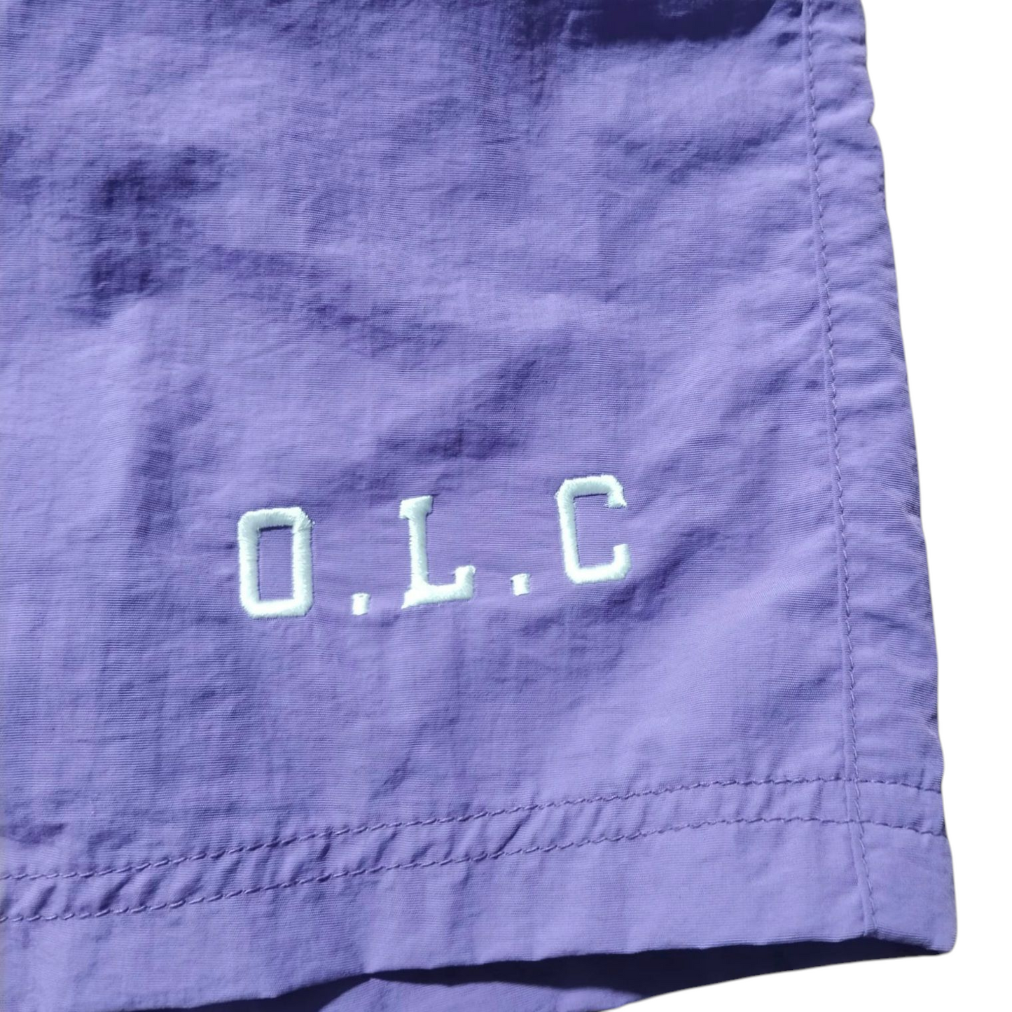 NYLON CRINKLE SHORTS - PURPLE