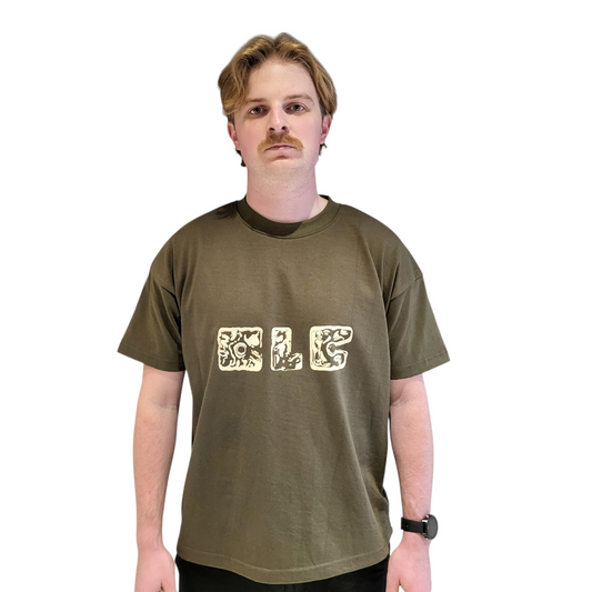 TRIPPY LOGO TEE " KHAKI GREEN "