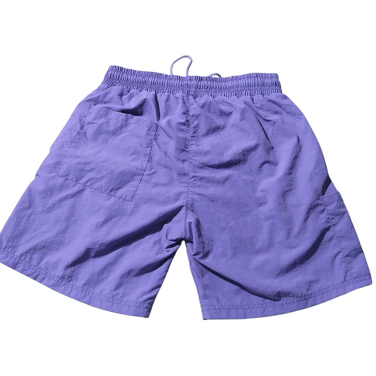NYLON CRINKLE SHORTS - PURPLE