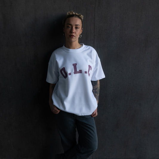 REFLECTIVE LOGO TEE - WHITE